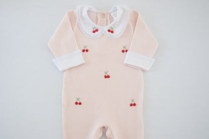 Macacão Bebê Cerejinha Rosa Buá
