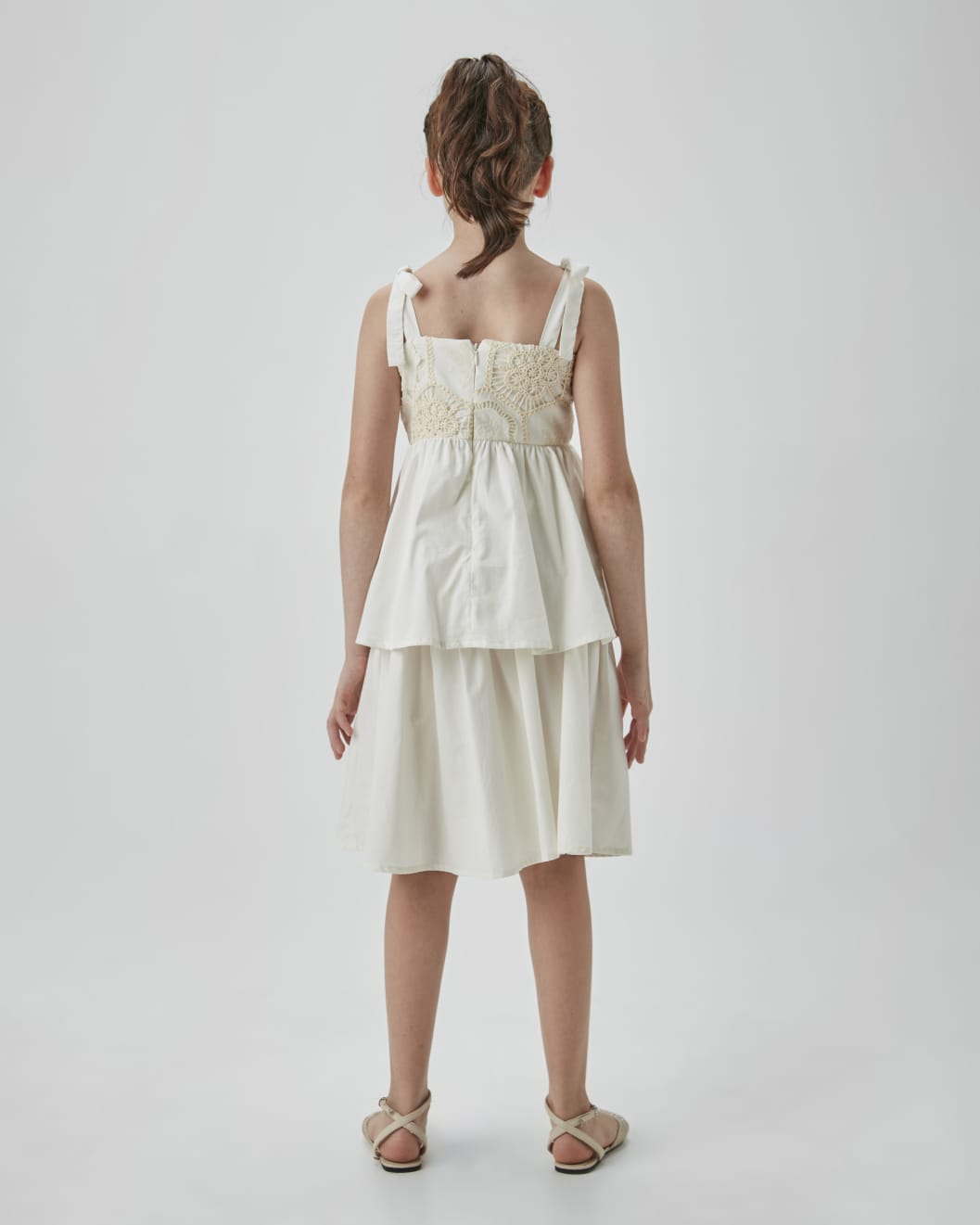 Vestido Infantil Off White Richilieu UM+UM