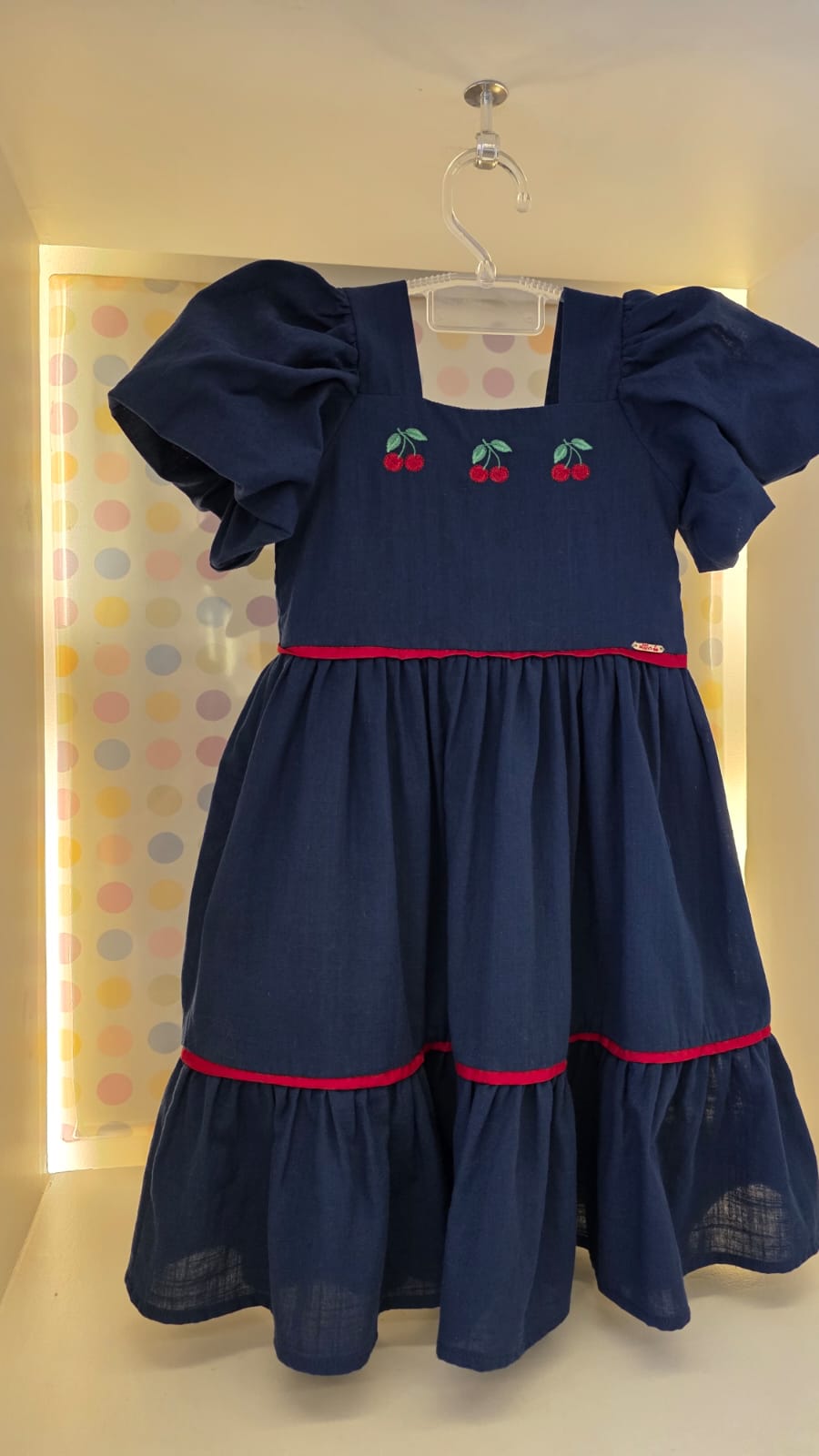 Vestido Infantil Marinho Cereja Buá