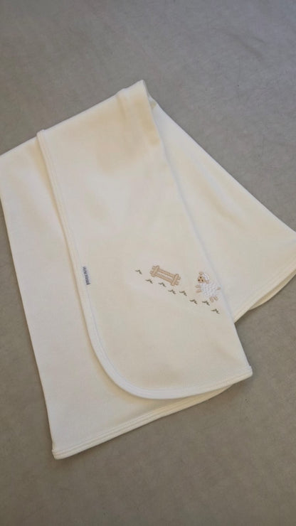 Manta Malha Tricotada Off Ovelha Buá