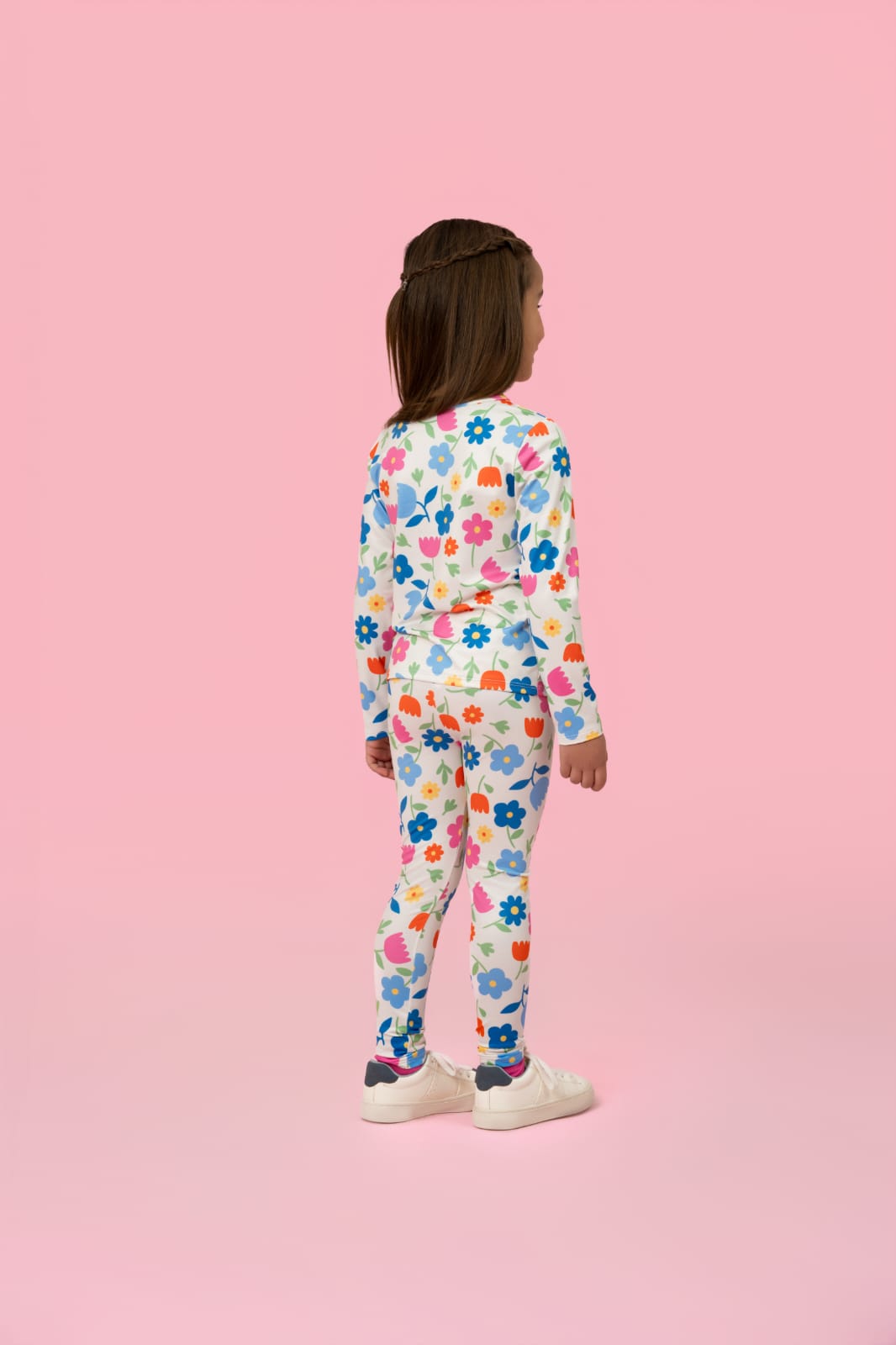 Conjunto Infantil Térmico Flores Azul Mon Sucré