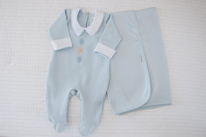 Macacão Bebê Escócia Azul Buá