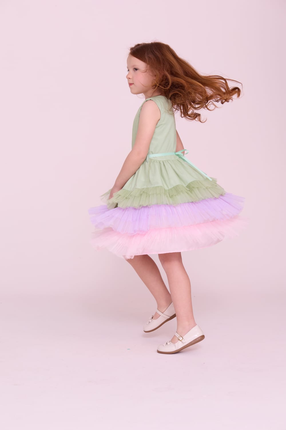Vestido Infantil Verde Color Buá