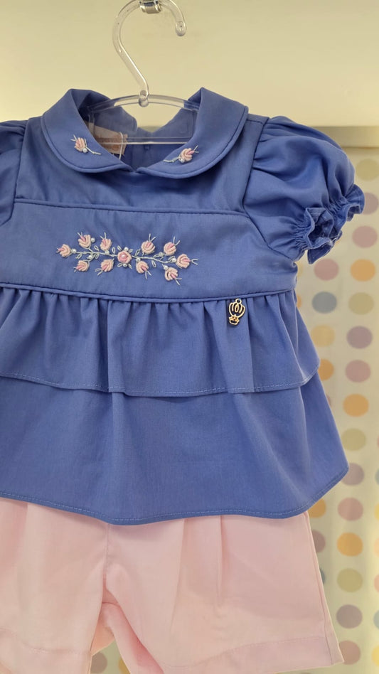 Conjunto Bebê Bata Bordada Buá