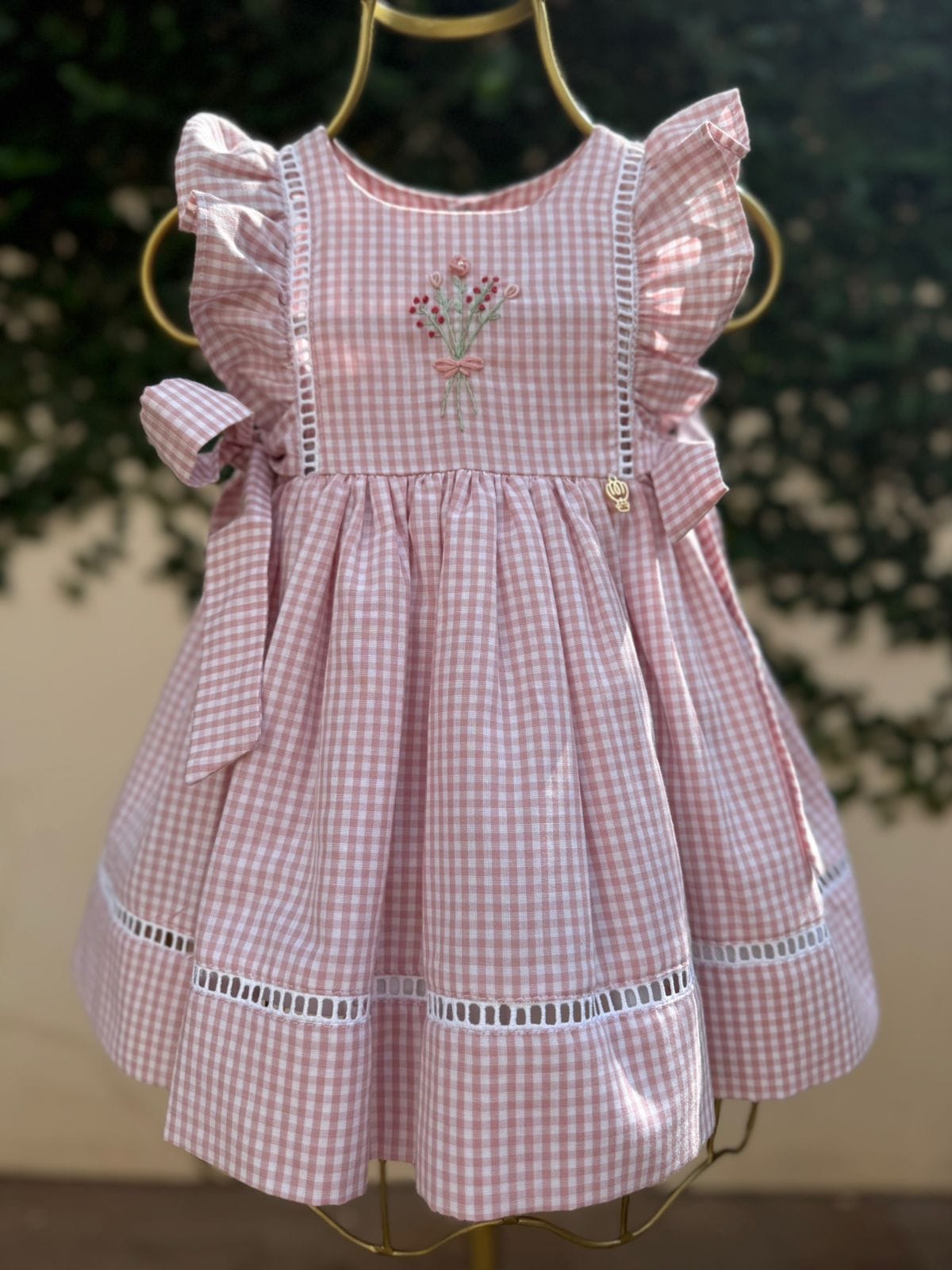 Vestido Xadrez Rosa Buá