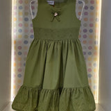 Vestido Infantil Verde Lentilha Buá