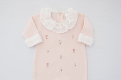 Macacão Bebê Jardim Sonhos Rosa Buá