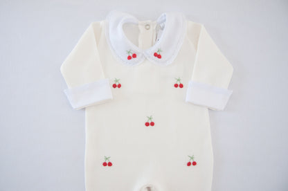 Macacão Bebê Cerejinha Branco Buá