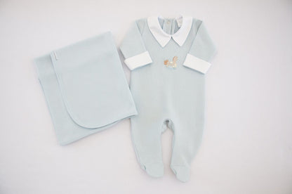 Macacão Baby Azul Cavalinho Buá
