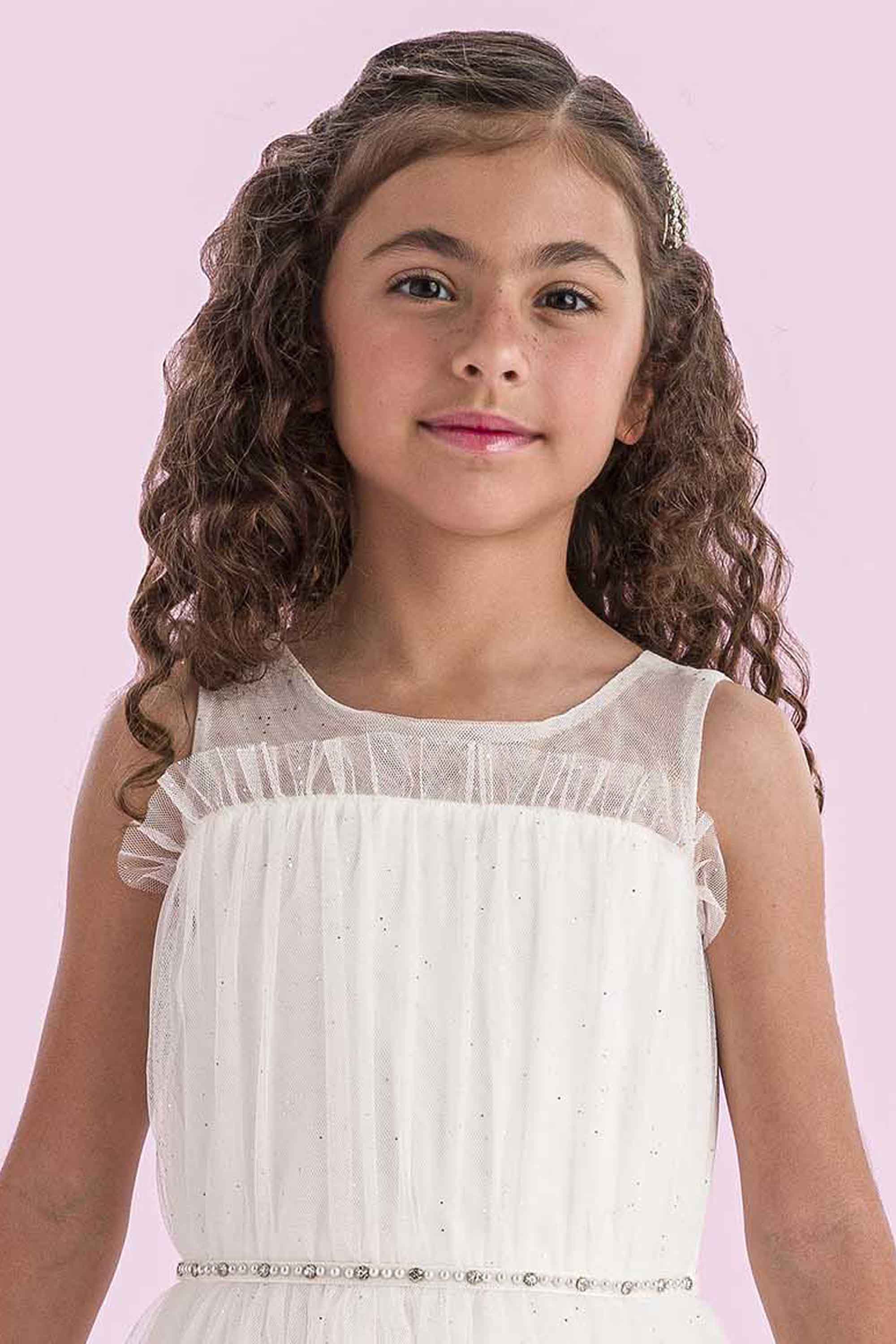 Vestido Infantil Tule com Pedrarias Petit Cherie