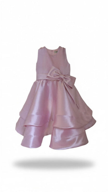 Vestido Infantil Saia Dupla Rosa Buá