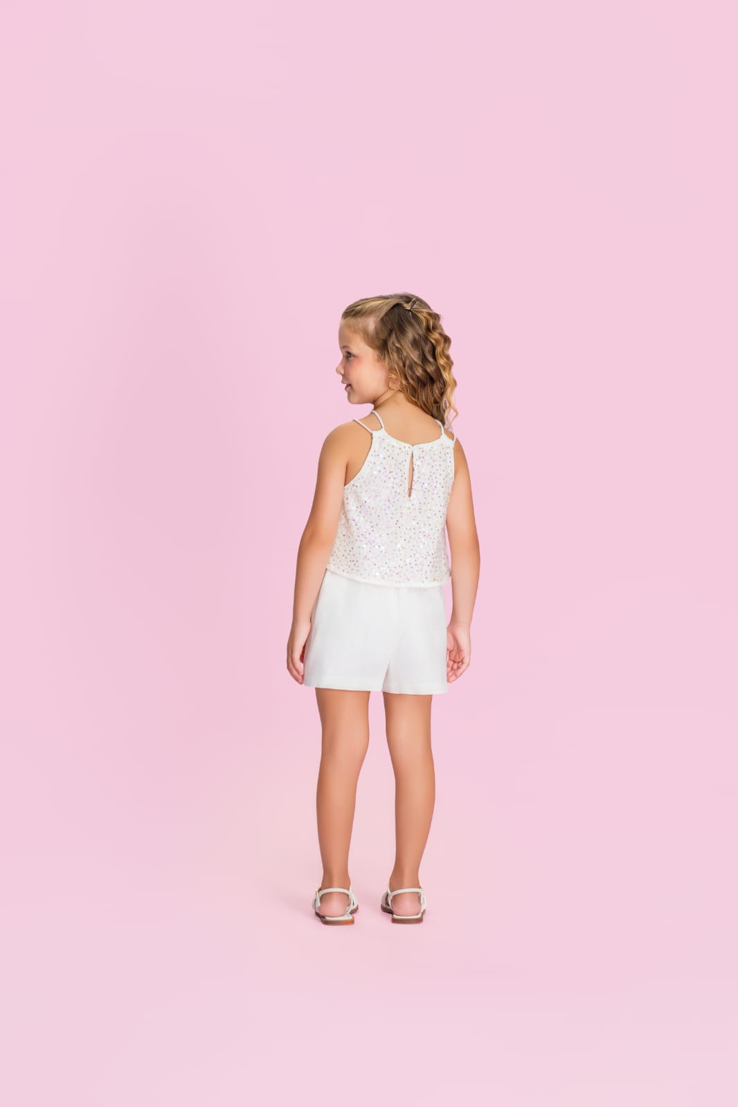Conjunto Infantil Off Paetê Petit Cherie
