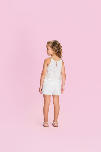 Conjunto Infantil Off Paetê Petit Cherie