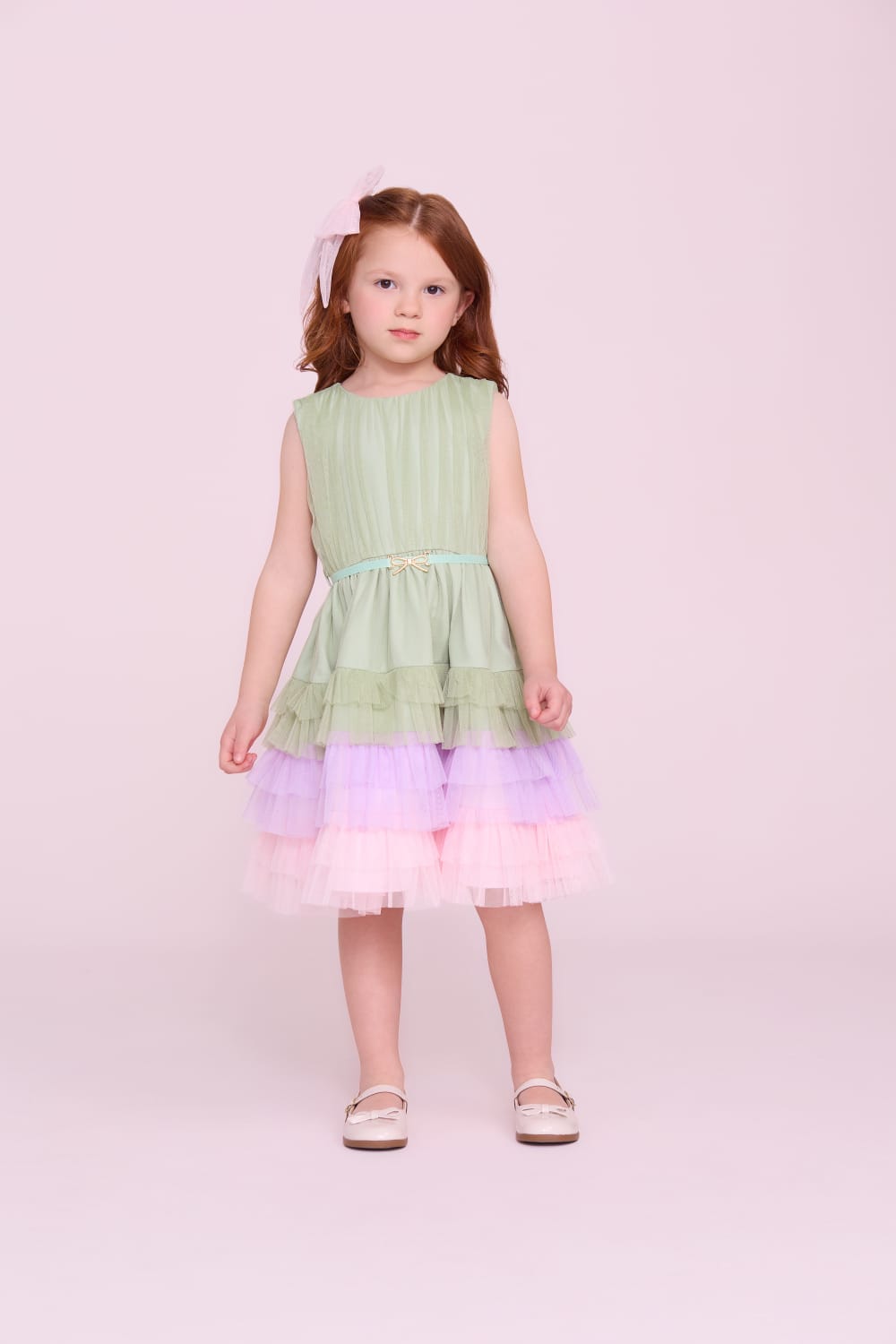 Vestido Infantil Verde Color Buá
