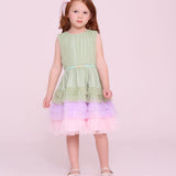 Vestido Infantil Verde Color Buá