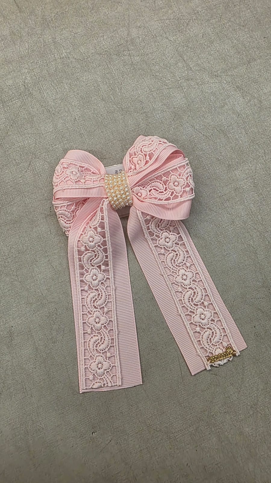 Presilha Infantil Rosa Renda Buá