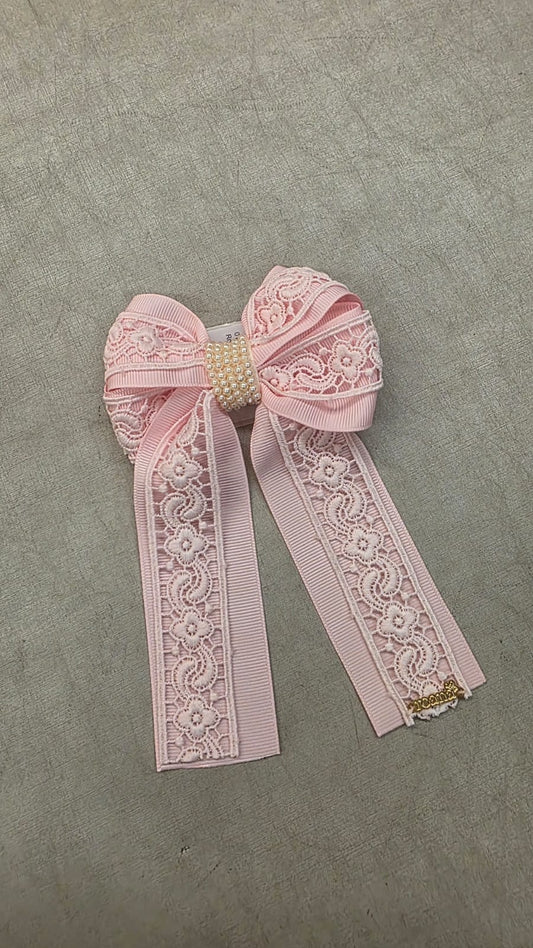 Presilha Infantil Rosa Renda Buá
