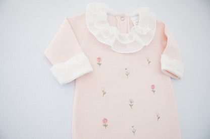 Macacão Bebê Jardim Sonhos Rosa Buá