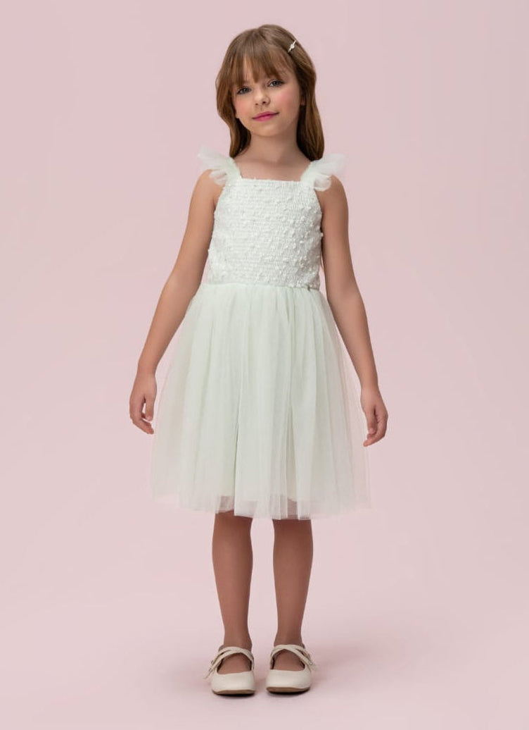 Vestido Infantil Verde Água Petit Cherie