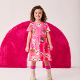 Vestido Infantil Pink Bichinhos Bimbi