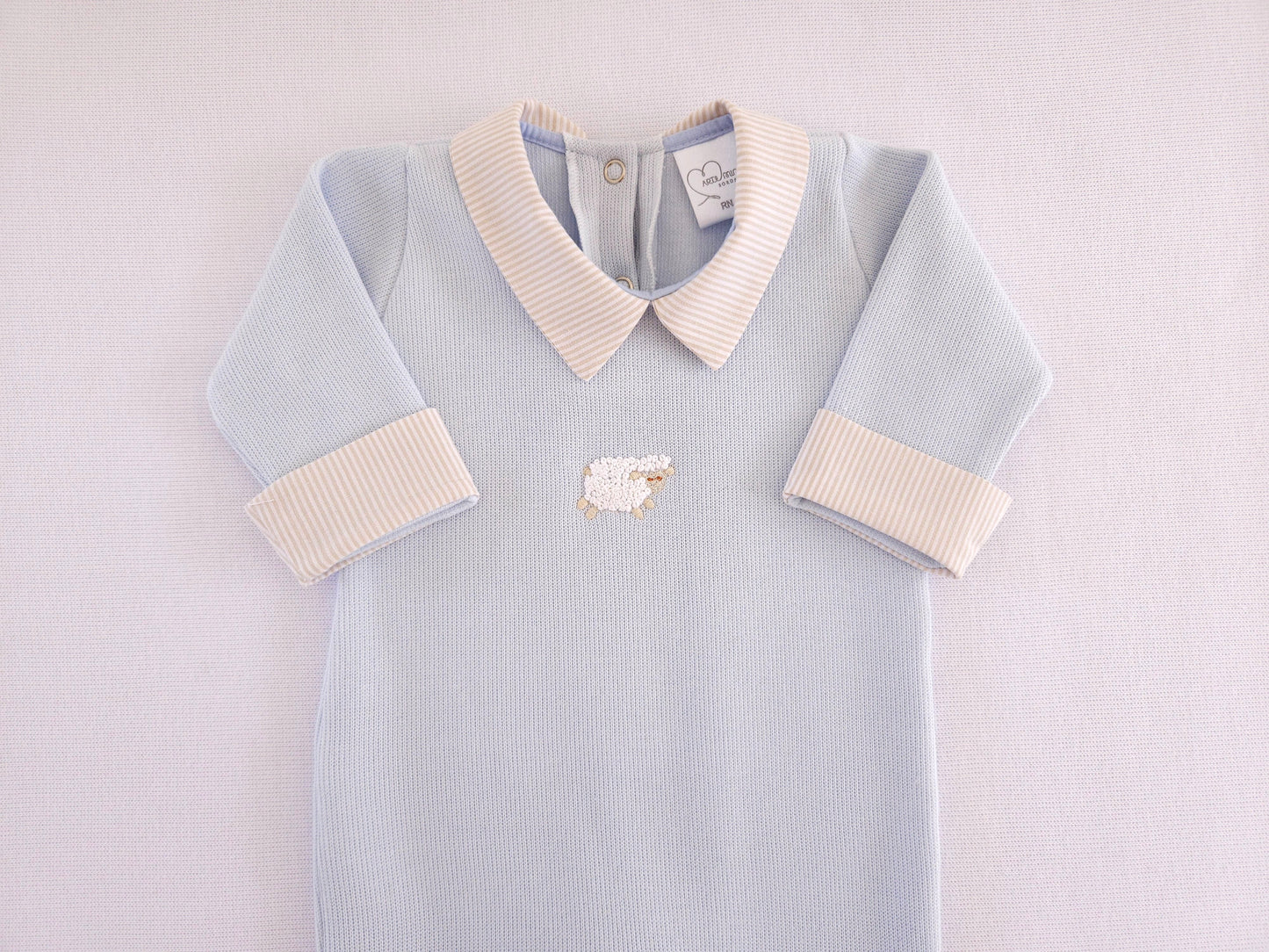 Macacão Bebê Ovelha Azul Buá