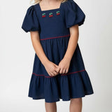 Vestido Infantil Marinho Cereja Buá