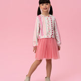 Vestido Infantil Plush Flores Mon Sucré