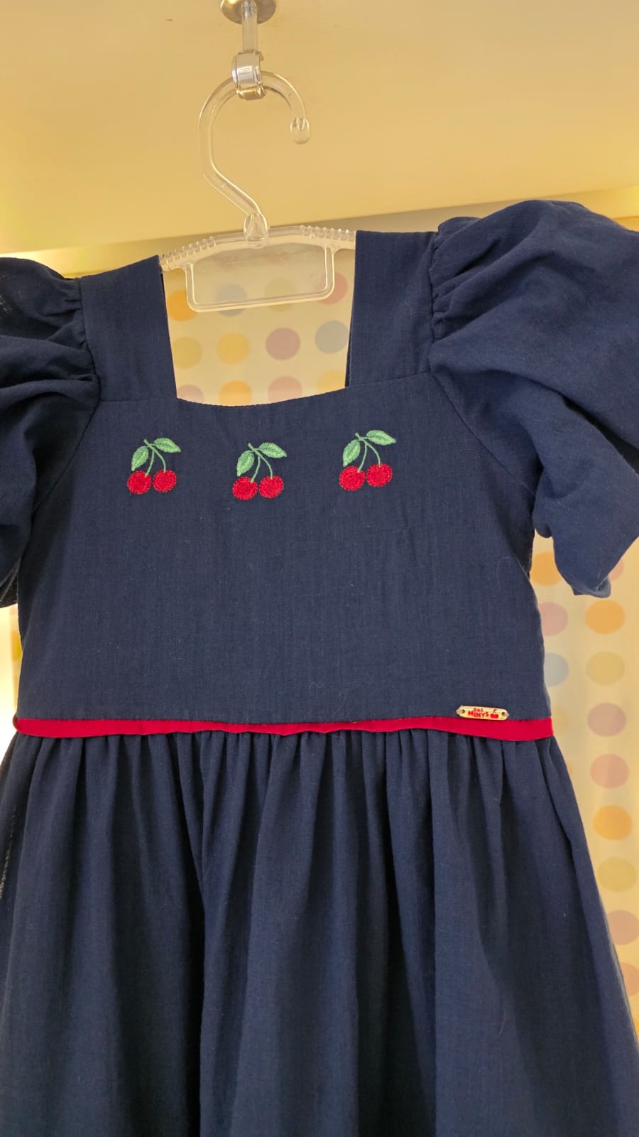 Vestido Infantil Marinho Cereja Buá