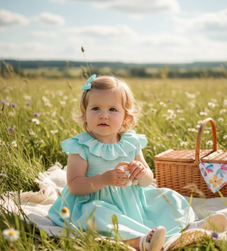 Vestido Bebê Mariana Verde Buá