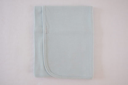 Manta Malha Tricotada Azul Buá