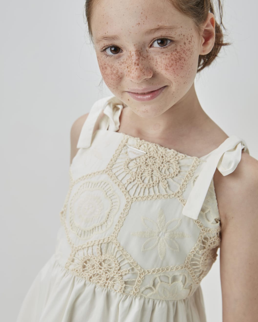 Vestido Infantil Off White Richilieu UM+UM