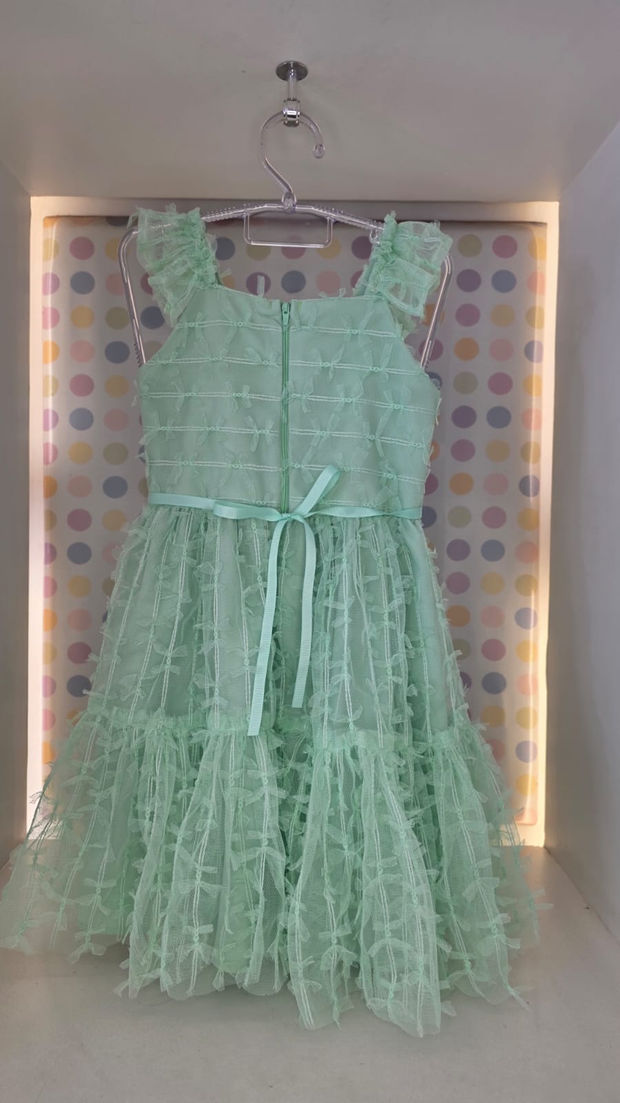 Vestido Infantil Menina Verde Laços Buá
