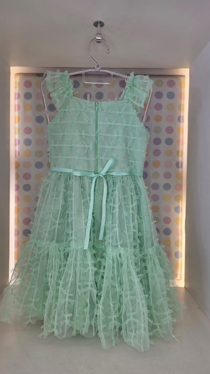 Vestido Infantil Menina Verde Laços Buá