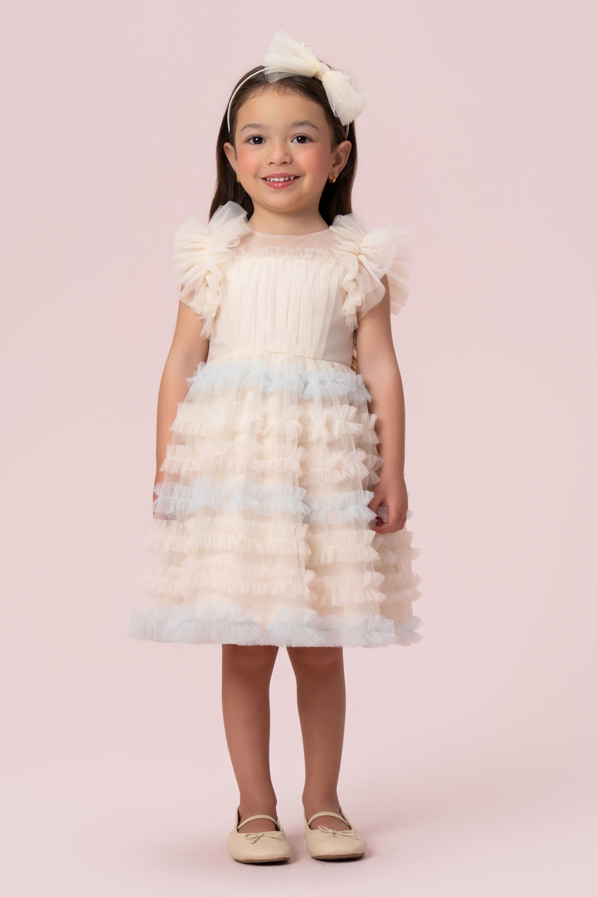 Vestido Infantil Candy Babados Petit Cherie