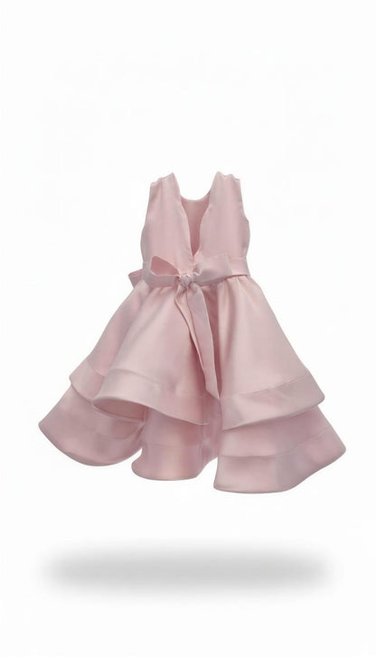 Vestido Infantil Saia Dupla Rosa Buá