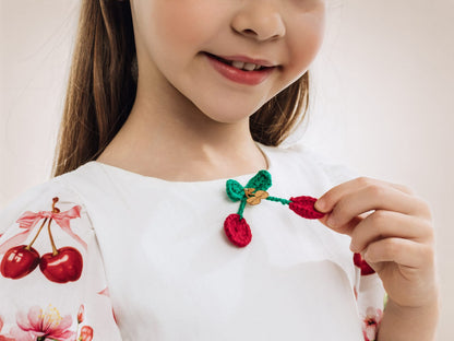 Vestido Infantil Cereja Barrado Buá