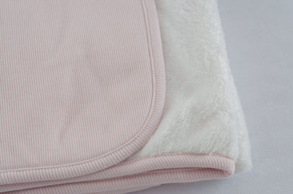 Manta Malha Tricotada Pelúcia Rosa Buá