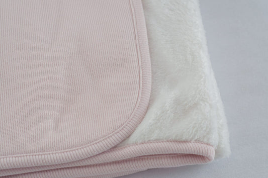 Manta Malha Tricotada Pelúcia Rosa Buá