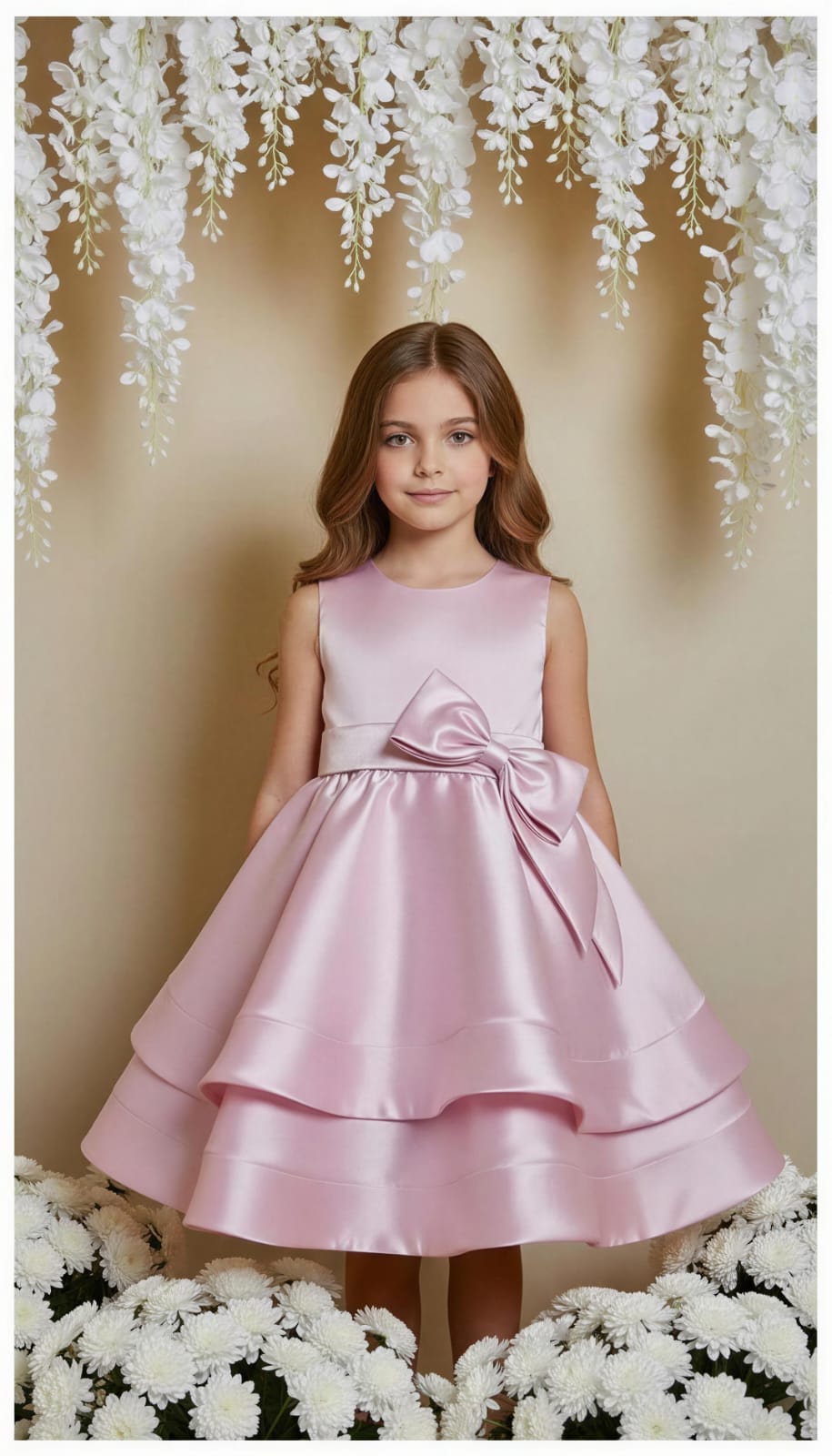 Vestido Infantil Saia Dupla Rosa Buá