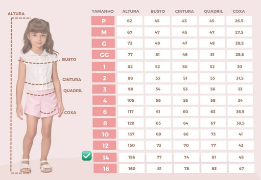 Conjunto Infantil Saia Tule Buá