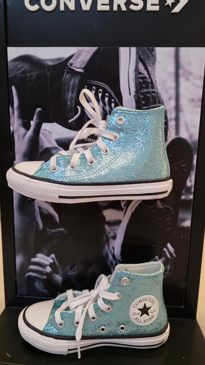 All Star Juvenil Chuck Taylor Holiday Disco Água