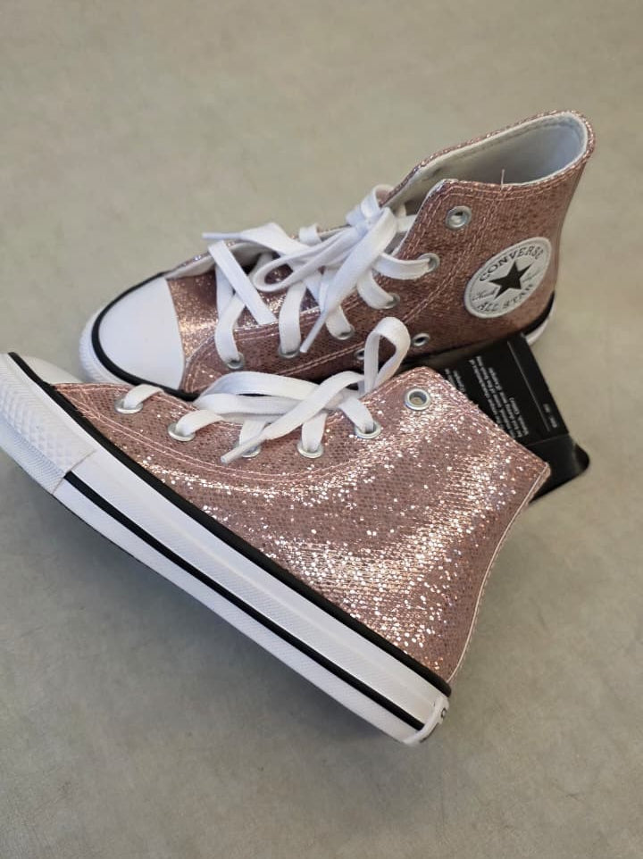 All Star Juvenil Chuck Taylor Holiday Disco Rosê