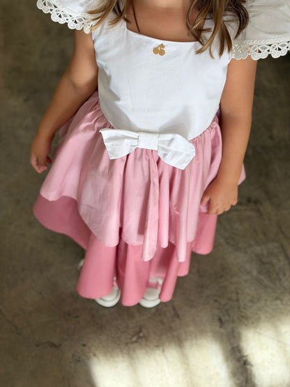 Vestido Infantil Tricolor Buá