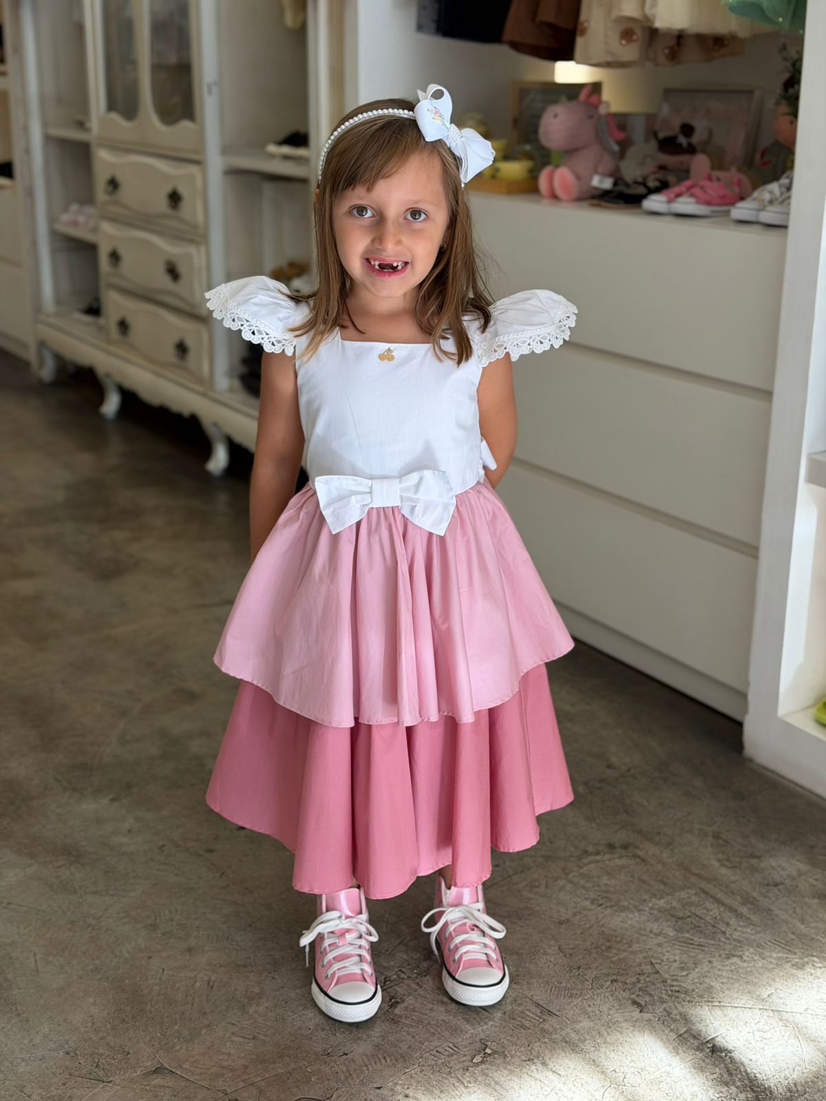 Vestido Infantil Tricolor Buá