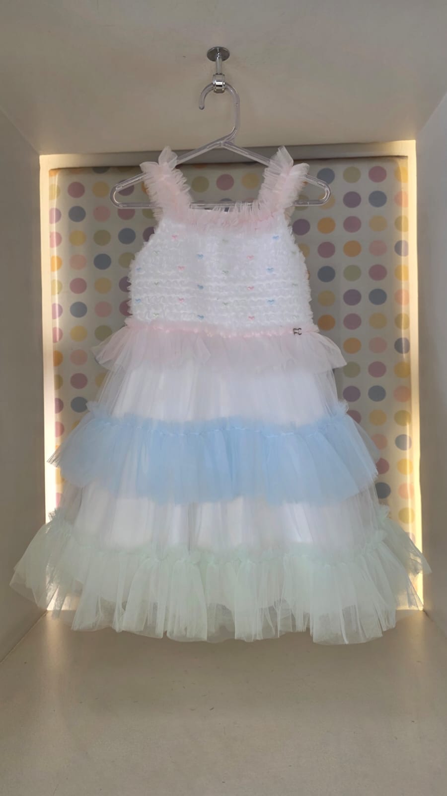 Vestido Infantil Color Corações Petit Cherie
