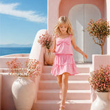 Conjunto Infantil Menina Rosa Laço Buá