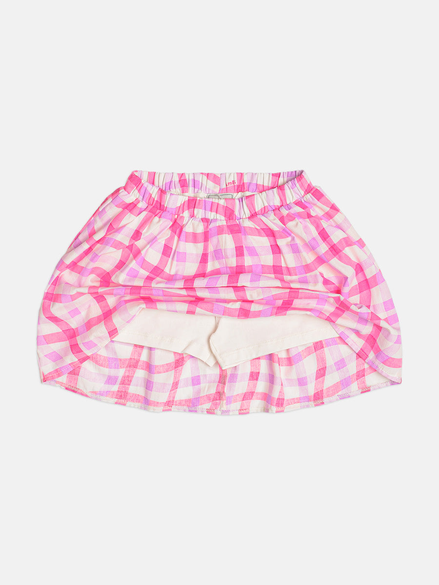 Conjunto Infantil Menina Xadrez Buá