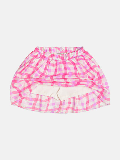 Conjunto Infantil Menina Xadrez Buá