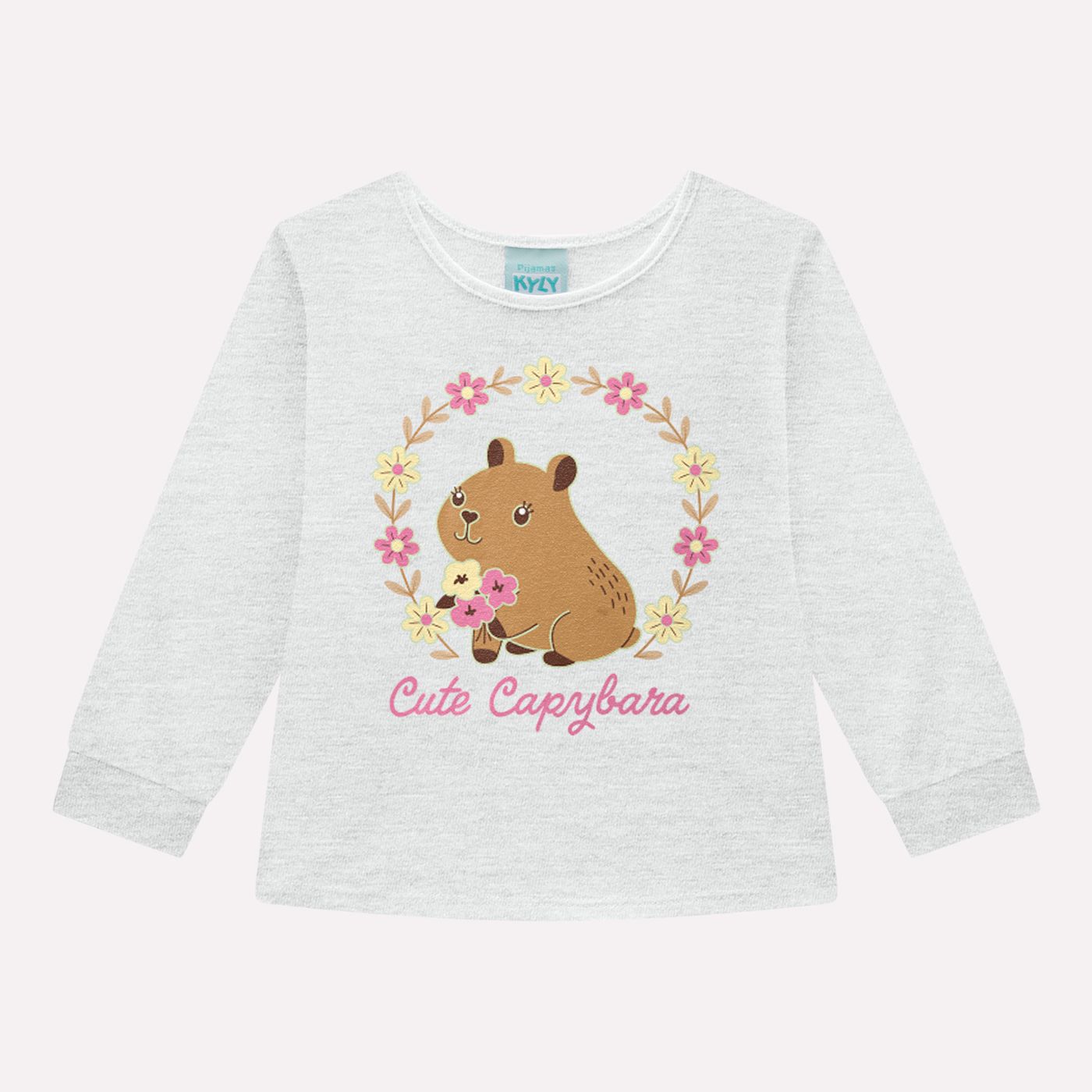 Pijama Infantil Cinza Capivara Buá