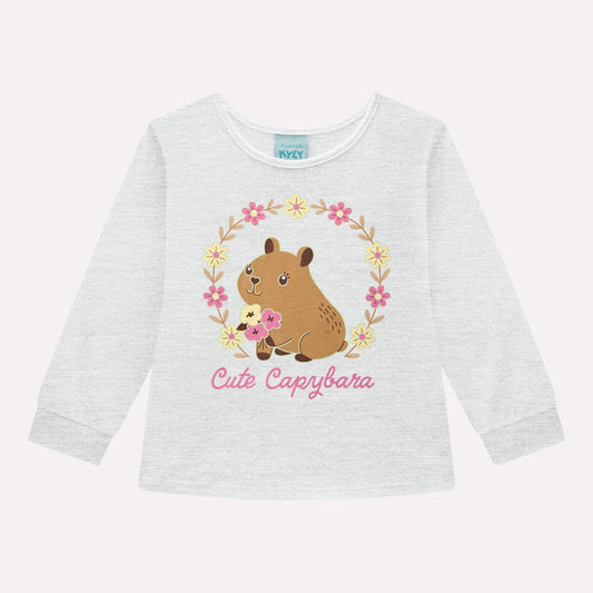 Pijama Infantil Cinza Capivara Buá